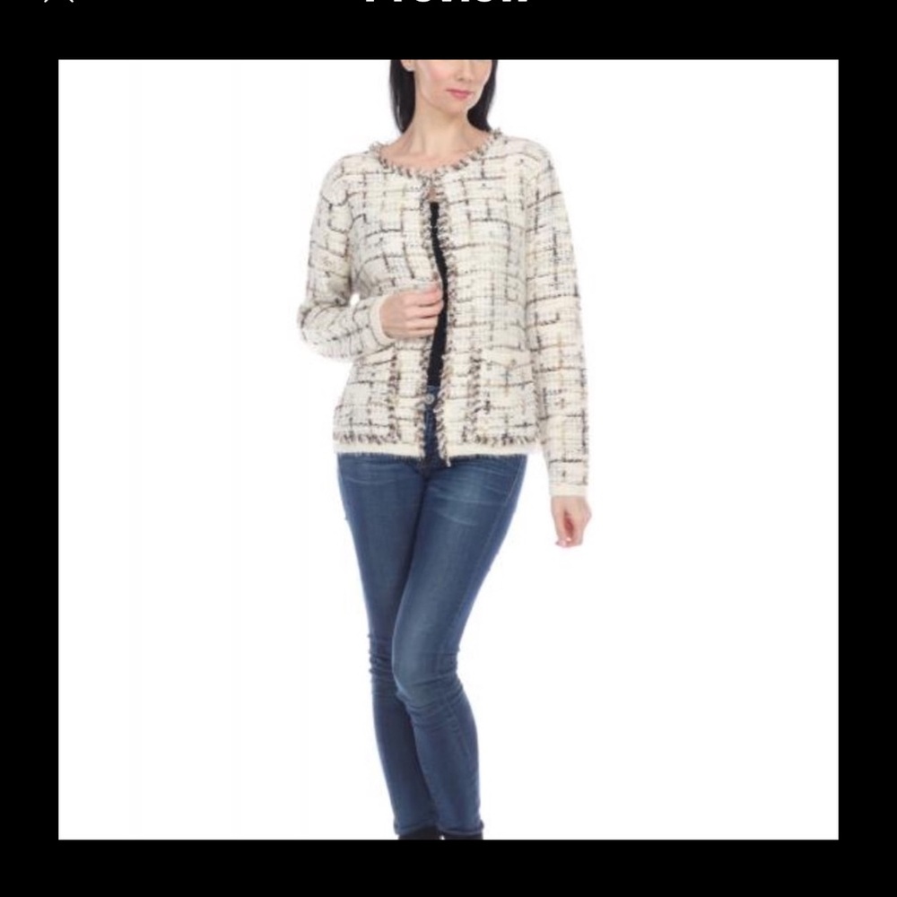 Women's Cream Tweed Jacket